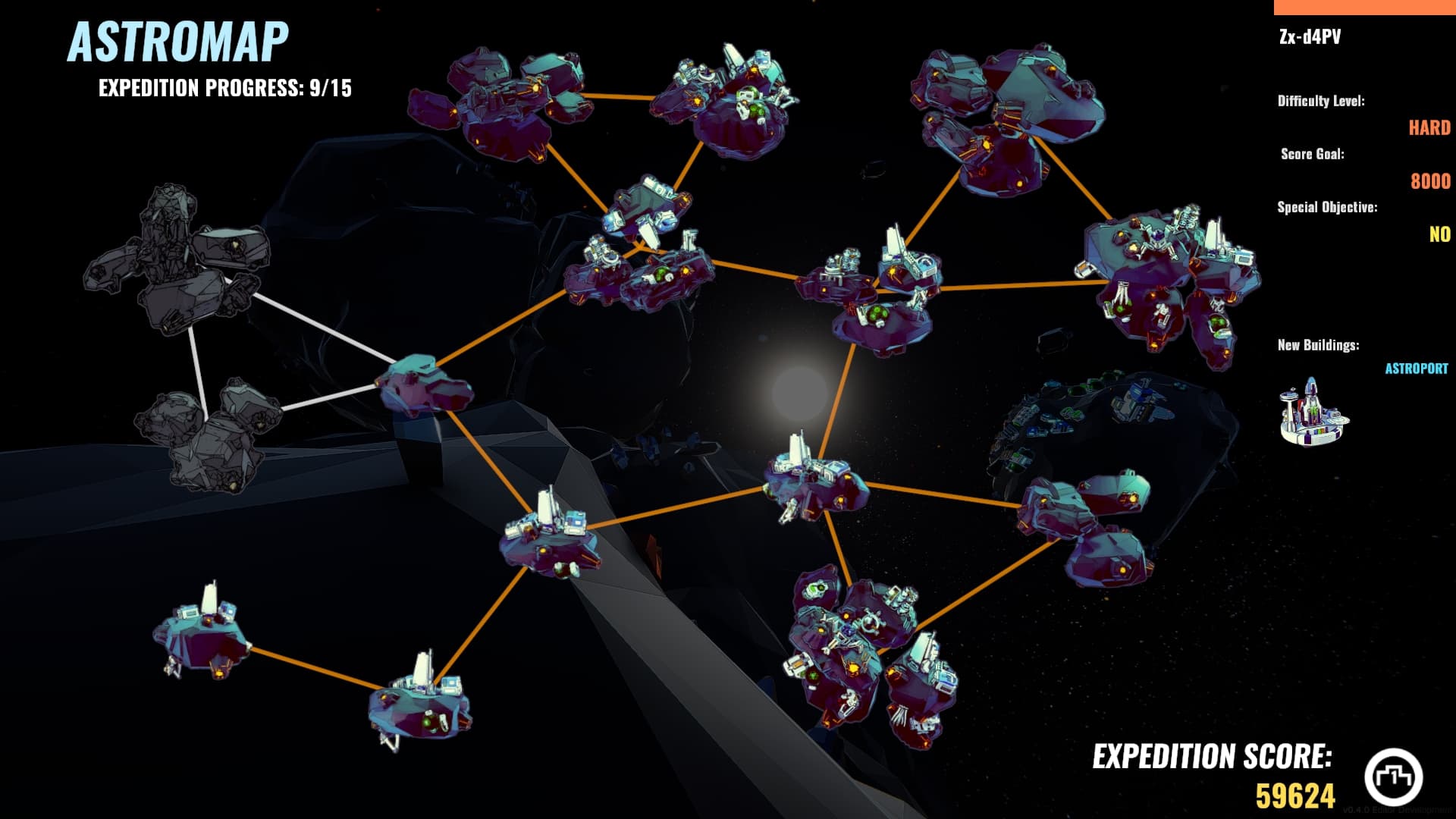 AstroScaper gameplay - ice biome